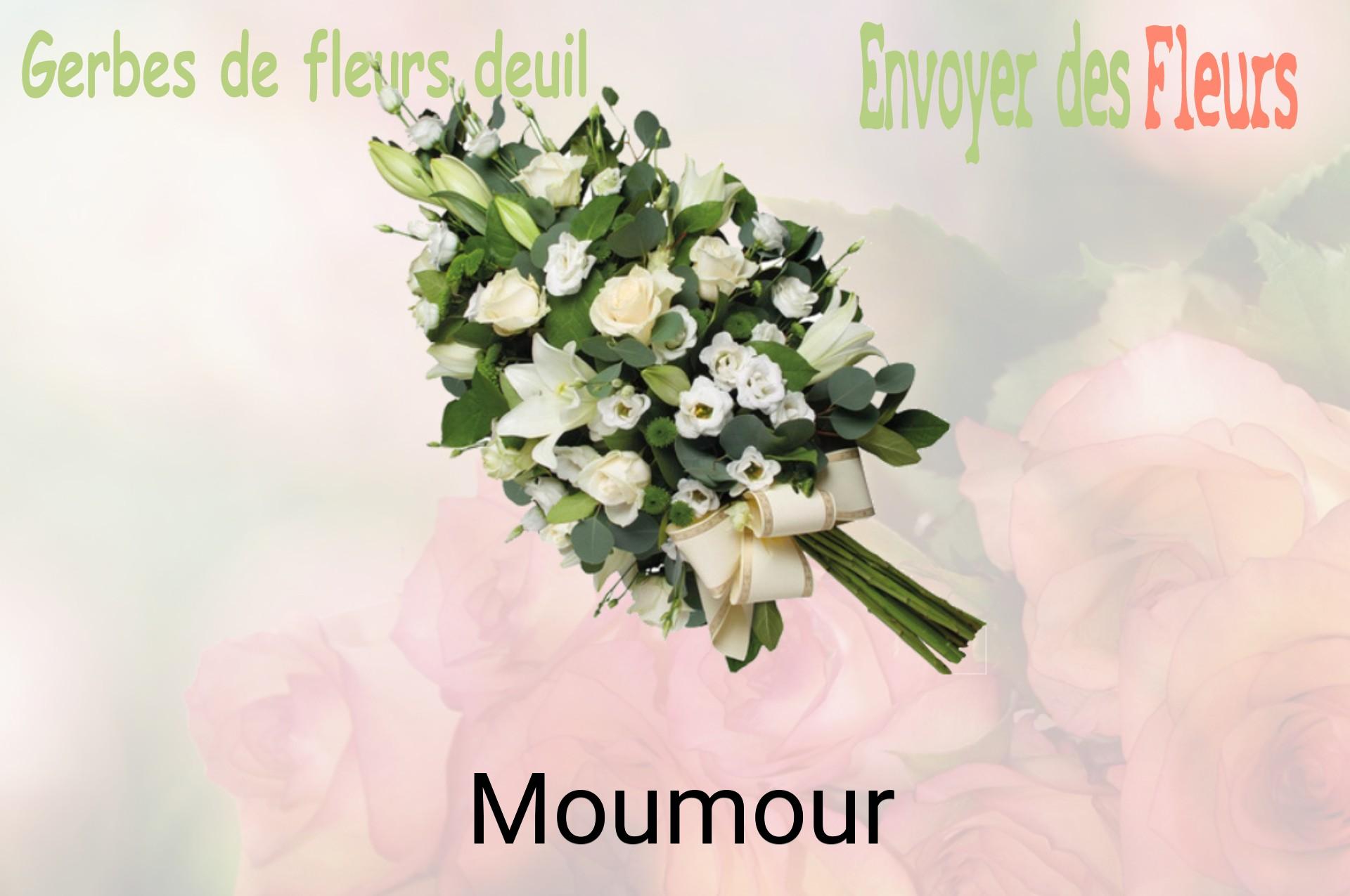 Gerbe de fleurs de deuil livrée à Moumour